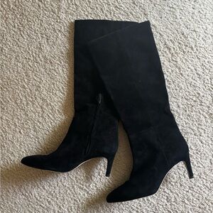 Sam Edelman Black Suede Heeled Boots